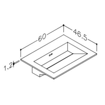Mēbeļu izlietne Kame Corian 60 (bez atveres maisītājam) Balts Matēts CN614618-BS