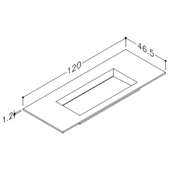 Mēbeļu izlietne Kame Corian N 120 (bez atveres maisītājam) Balts Matēts CN1202465-BS