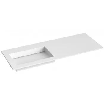 Mēbeļu izlietne Kame Corian N 120 (bez atveres maisītājam) kreisā Balts Matēts CN1202465-L-BS