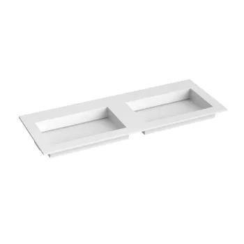 Mēbeļu izlietne Kame Corian N 120 dubultā (bez atveres maisītājam) Balts Matēts CN1202465-D-BS