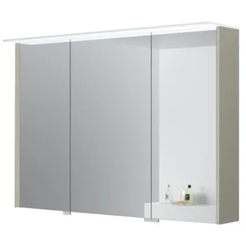 Spoguļskapītis Kame Loft 100 ar 3 spoguļdurvīm, LED gaismu un sensoru Soft Cashmere MC3DML/100-70/D06-LFT