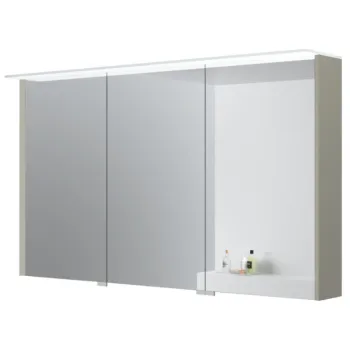 Spoguļskapītis Kame Loft 120 ar 3 spoguļdurvīm, LED gaismu un sensoru Soft Cashmere MC3DML/120-70/D06-LFT
