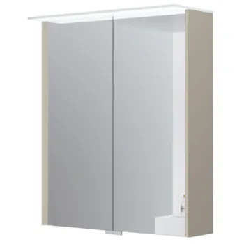 Spoguļskapītis Kame Loft 60 ar 2 spoguļdurvīm, LED gaismu un sensoru Soft Cashmere MC3DML/60-70/D06-LFT