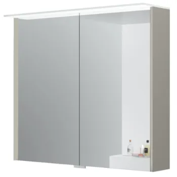 Spoguļskapītis Kame Loft 80 ar 2 spoguļdurvīm, LED gaismu un sensoru Soft Cashmere MC3DML/80-70/D06-LFT