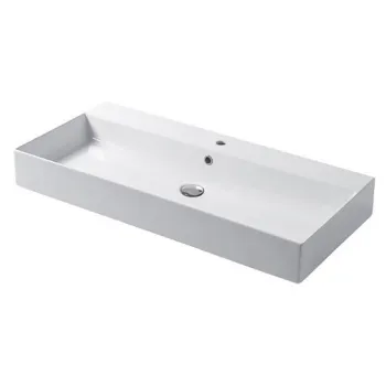 Vannas istabas izlietne Kame Slim square 100cm Ceramic Balts Matēts SS1000460MW