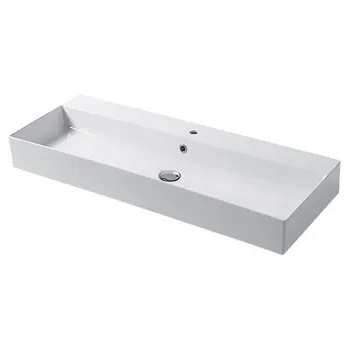 Vannas istabas izlietne Kame Slim square 120cm Ceramic Balts Matēts SS1200460MW