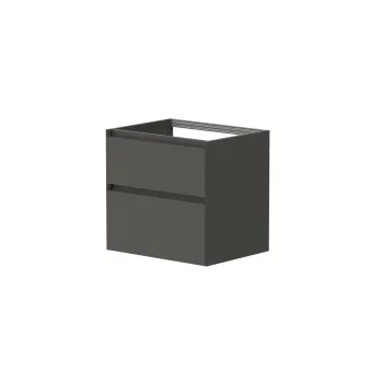 Vannas istabas skapītis Kame Loft 60cm 2 atvilknes, Zem virsmas, Bez izlietnes, Anthracite Grey BUC/6-3DR/D27-LFT