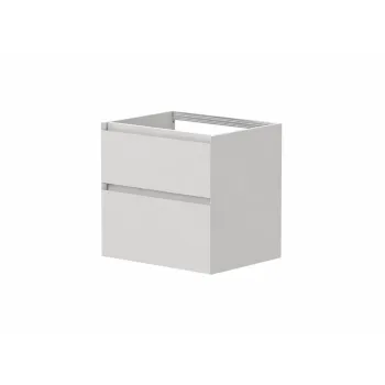 Vannas istabas skapītis Kame Loft 60cm 2 atvilknes, Zem virsmas, Bez izlietnes, Pearl Grey BUC/6-3DR/D37-LFT