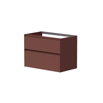 Vannas istabas skapītis Kame Loft 80cm 2 atvilknes, Zem virsmas, Bez izlietnes, Terracotta BUC/8-3DR/D23-LFT