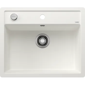 Virtuves izlietne Blanco Dalago 6 Silgranīta, 61x50 cm, ar notekas vadību, balta 514771