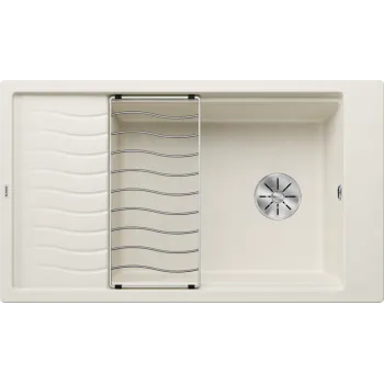 Virtuves izlietne Blanco Elon XL 8 Silgranīta, 86x50 cm, ar aksesuāriem, InFino, mīksti balta 527072