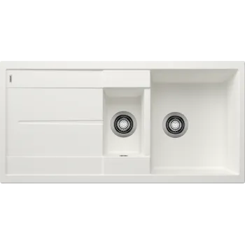 Virtuves izlietne Blanco Metra 6 Silgranīta, 100x50 cm, balta 513223