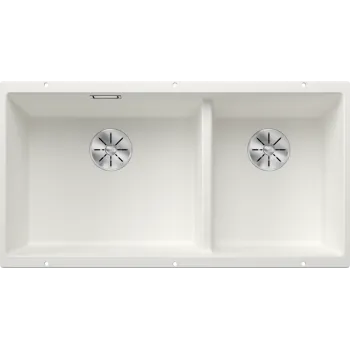 Virtuves izlietne Blanco Subline 480/320 Silgranīta, 86x46 cm, Pabūvējama balta 523588