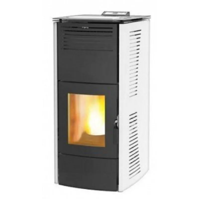 Granulu kamīns Centrometal CentroPelet ZV20 B 20kW ar centrālapkures pieslēgumu Balts