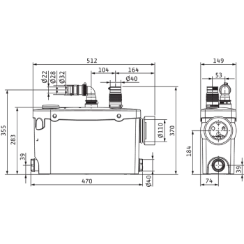 Kanalizācijas sūknis Wilo HiSewlift3-I35(XS-F) (4191674)