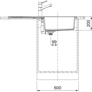 Virtuves izlietne Franke Sirius 2.0 Tectonite S2D 611-100, 100x50 cm, melna 143.0613.661