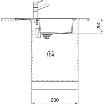 Virtuves izlietne Franke Sirius 2.0 Tectonite S2D 611-78 XL, 78x50 cm, melna 143.0617.613