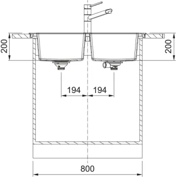 Virtuves izlietne Franke Sirius 2.0 Tectonite S2D 620-86, 86x50 cm, pelēka 143.0650.970