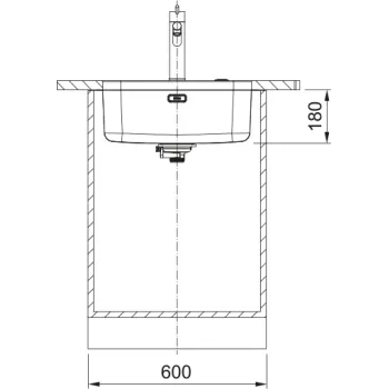 Virtuves izlietne Franke Smart SRX 110-50, 54x44 cm, nerūsējošais tērauds 122.0706.563