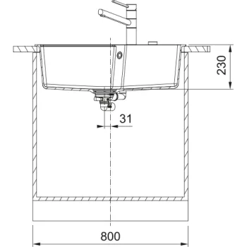 Virtuves izlietne Franke Urban Fragranīta UBG 610-78, 78x50 cm, ledus balta 114.0700.091