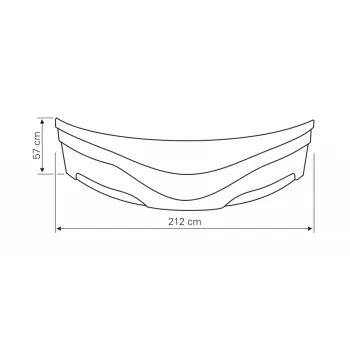Priekšējais panelis Aqualine DUNAJ II 150, balts G1355
