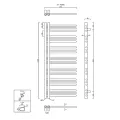 Dvieļu žāvētājs / Radiators / Radiators Sapho DORLION   500x1200mm, Hromēts 1130-11