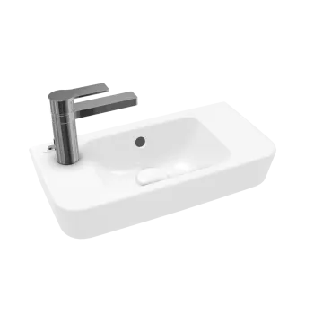 Vannas istabas izlietne Villeroy & Boch O.novo Compact 50x25cm, Kreisā puse,  Balta 4342L501