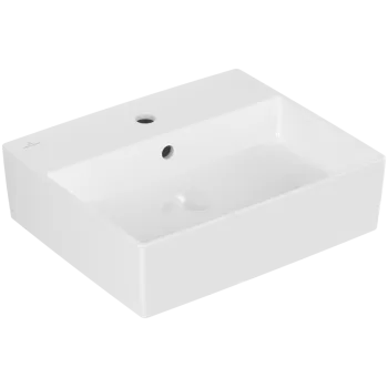 Vannas istabas izlietne Villeroy & Boch Memento 2.0, 50x42cm, TitanCeram keramika ar CeramicPlus apdari, Uz virsmas, Balta 4A0750R1