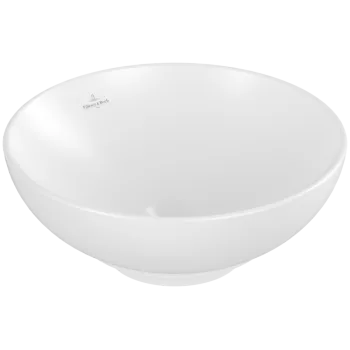 Vannas istabas izlietne Villeroy & Boch Loop&Friends D38cm TitanCeram keramika ar CeramicPlus apdari, Uz Virsmas, Balta 4A4501R1