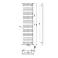 Dvieļu žāvētājs / Radiators Bruckner ALBRECHT 500x1570mm, Melns Matēts 600.115.6