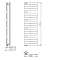 Dvieļu žāvētājs / Radiators AQUALINE Mili 60x151cm, 775W, balts  DC640T