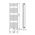 Dvieļu žāvētājs / Radiators AQUALINE Tondi radiators 45x133 cm, balts  DT470T