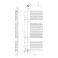 Dvieļu žāvētājs / Radiators Sapho Altalena 60x161cm, metālisks antracīts  IR176