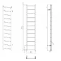 Dvieļu žāvētājs / Radiators Sapho Dina 138x30cm, balts  IR363W
