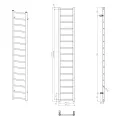 Dvieļu žāvētājs / Radiators Sapho Dina 174x30 cm, balts IR366W