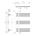 Dvieļu žāvētājs / Radiators Sapho MAGDALENA 500x688mm, Hromēts (IZ100) IZ100