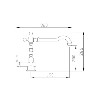Virtuves maisītājs Sapho Jafar bronza KI14B