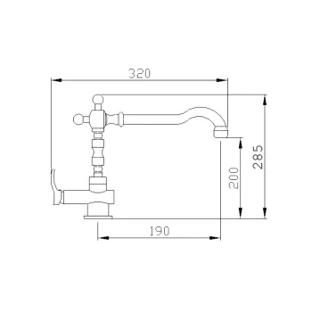 Virtuves maisītājs Sapho Jafar hroms KI14C
