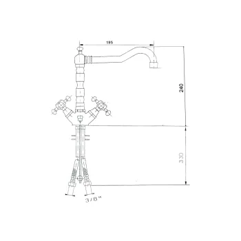 Virtuves maisītājs Sapho Reitano Rubinetteria Antea hroms/zelts 3122