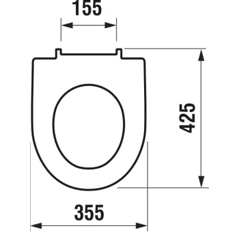 Poda vāks Jika Lyra Plus, pie sienas stiprināmam podam, Soft Close, balts