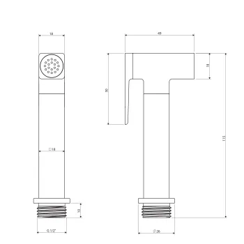 Bidetta maisītājs Omnires BIDETTA3-RBL