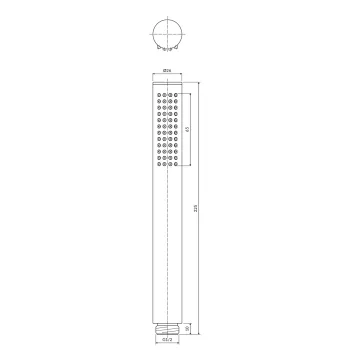 Dušas klausule Omnires MICROPHONE 1-REŽ GRAFĪTS MICROPHONEX-RGR