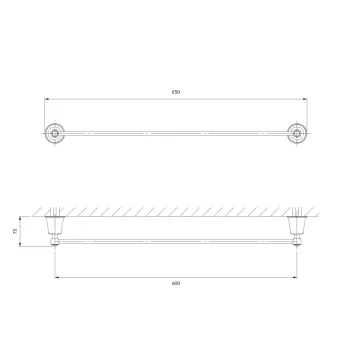 ART LINE DVIEĻU TURĒTĀJS 65CM AL53216ORB