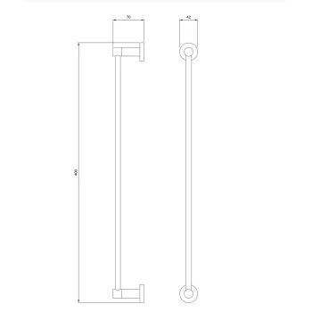 MODERN PROJECT DVIEĻU TURĒTĀJS 40CM MELNS MP60214AT