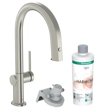 Hansgrohe  Virtuves Jaucējkrāns Aqittura M91 ar filtrēšanas sistēmu 210, ar izvelkamu izteku, sBox,76800800