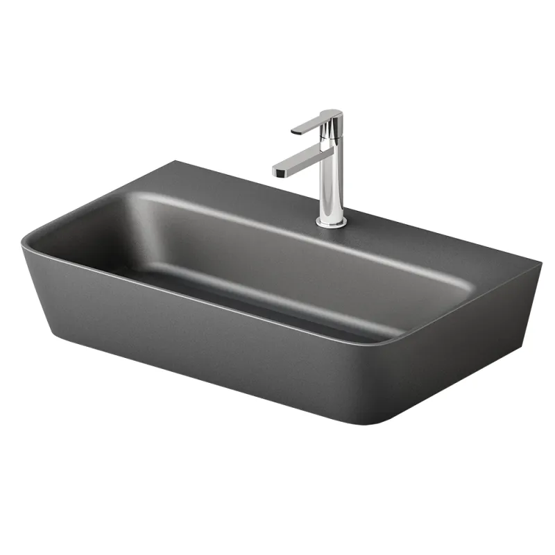 PAA Izlietne QUADRO GRAPHITE 700x430mm, IQUAS/01