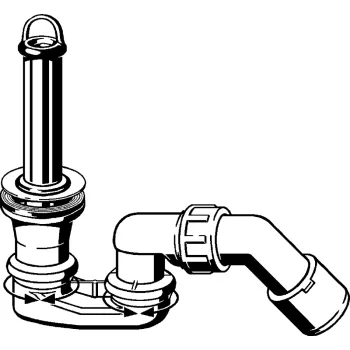 VIEGA Varioplex Dušas sifons ar pārplūdi 40/50x70x120 VIEGA Varioplex Dušas sifons ar pārplūdi 40/50x70x120