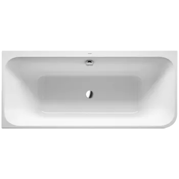 Vanna Duravit Happy D.2 Plus, 180x80cm, akrils, kreisā, balts/matēts grafīts 700449800000000