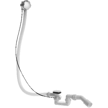 Duravit notekas un pārplūdes komplekts, 1000mm, hroms 790226000001000