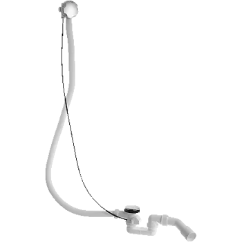 Duravit notekas un pārplūdes komplekts, 1100mm, hroms 790227000001000